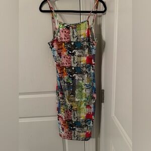 Absolutely Multicolor Abstract Mini Dress